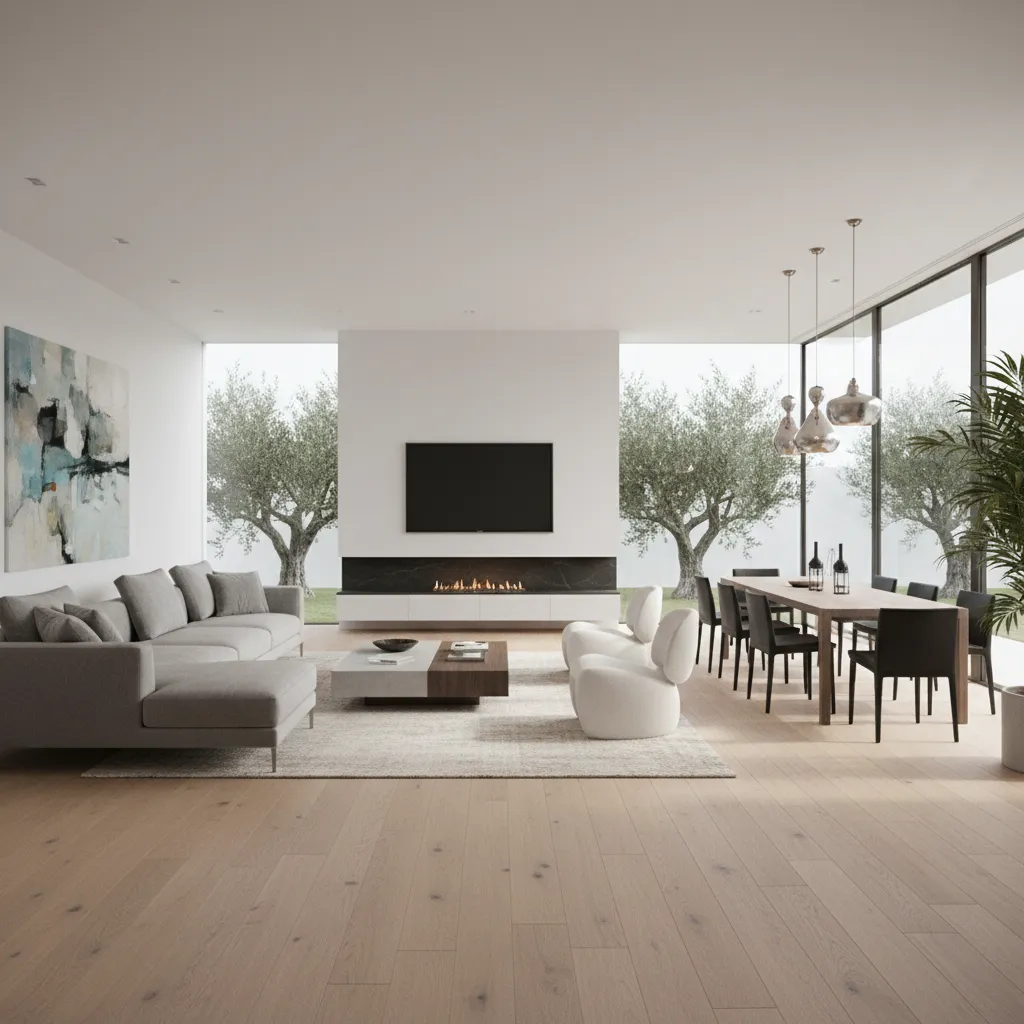 Render 3D interior rumah dari hasil desain denah