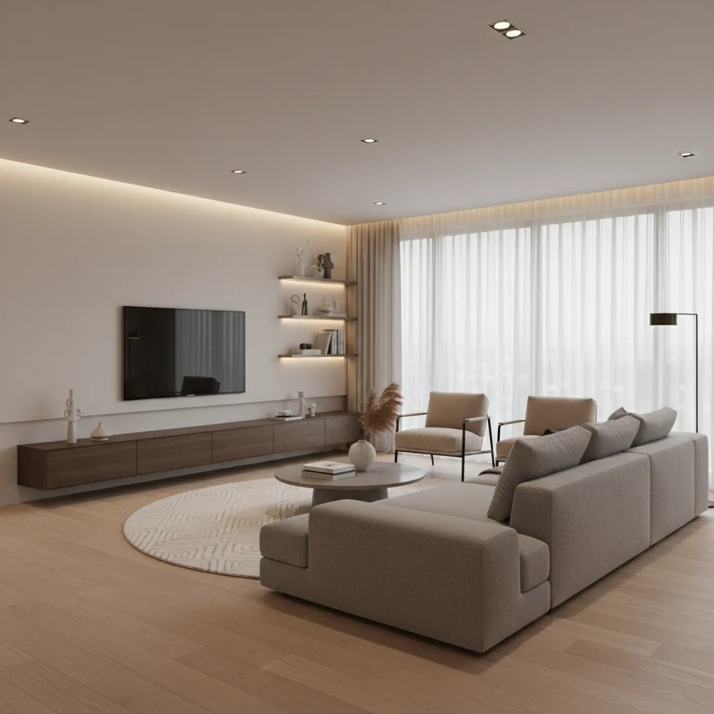 Renderizado 3D de un diseño interior antes de la reforma
