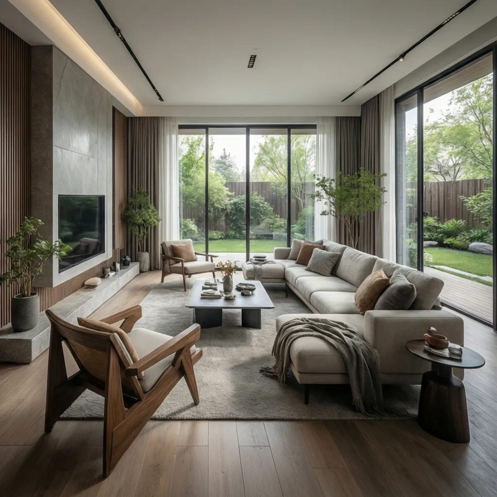 Renderizado realista de un proyecto de diseño de interiores residencial