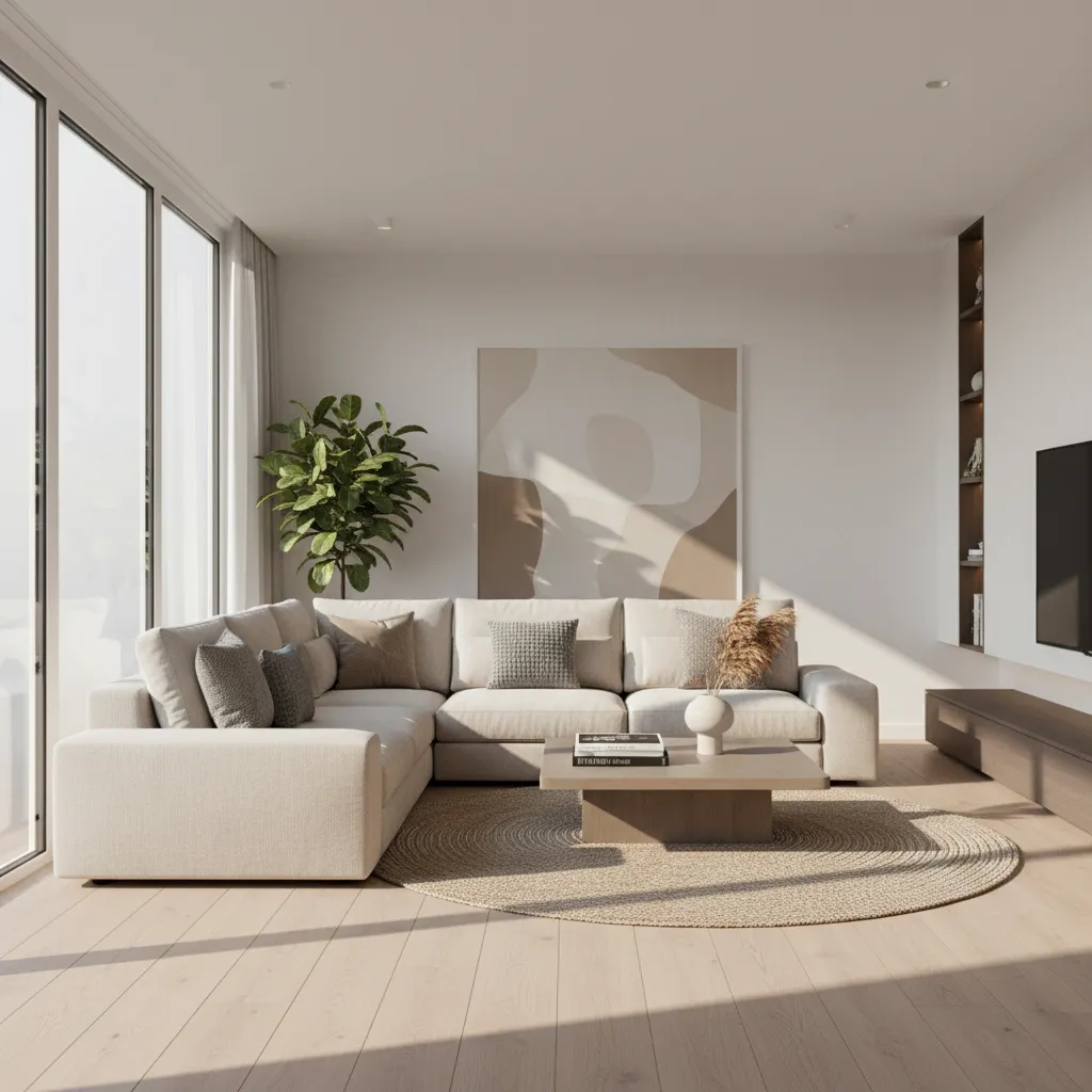 renderizado realista de interior moderno generado por software de diseño