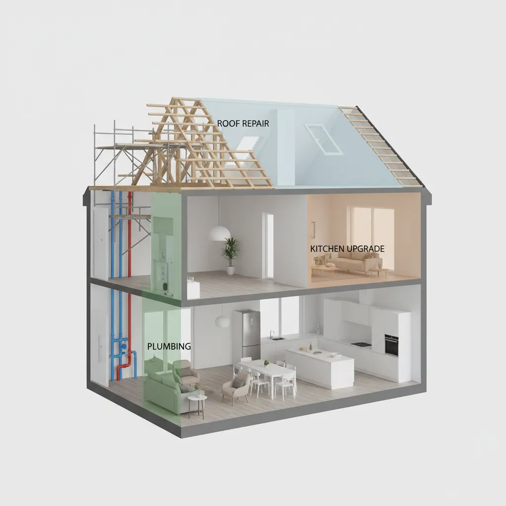 Visual explanation of renovation priorities in distressed property investment