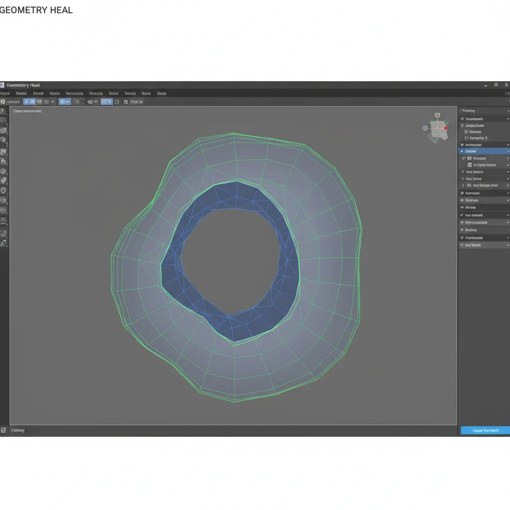 3D modeling software repairing holes in mesh