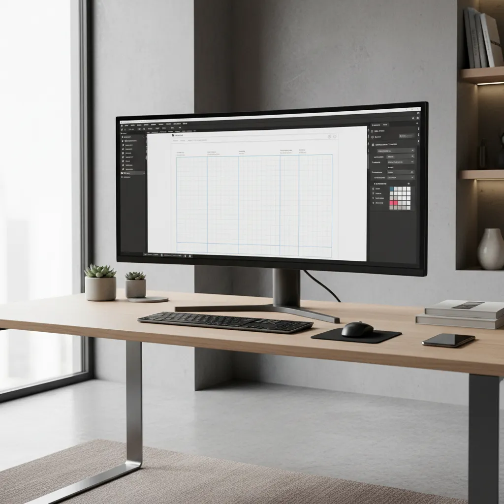 Designer repairing template styles and layout structure on computer