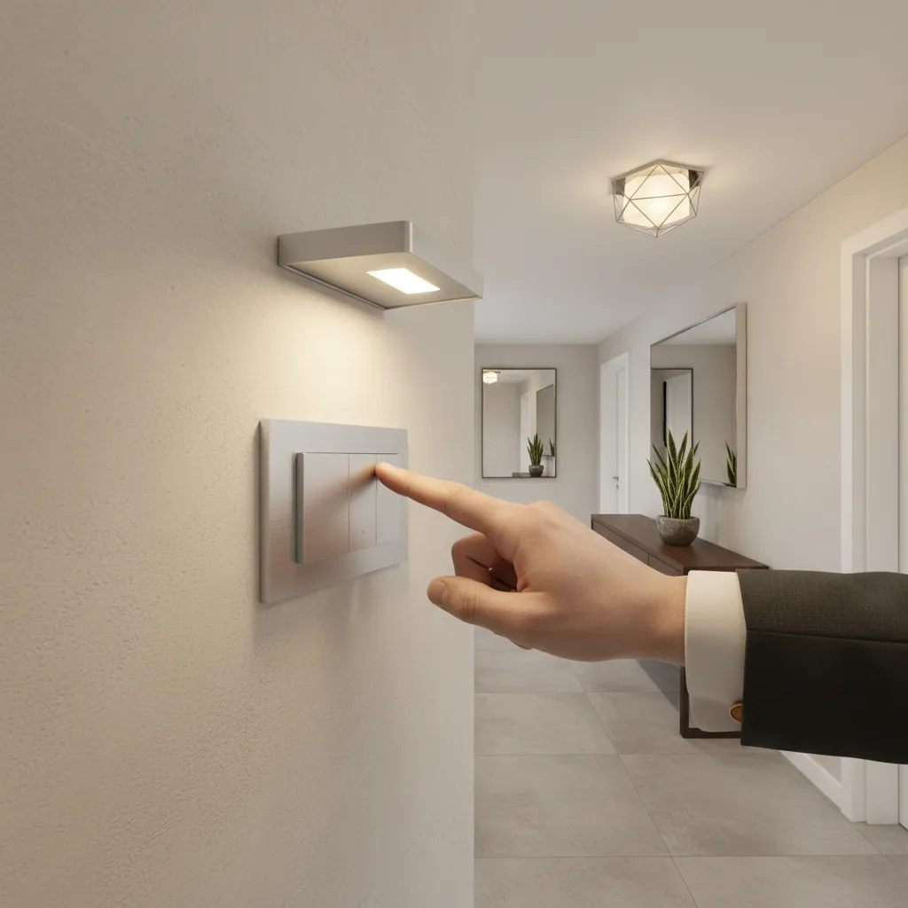 Hand toggling wall light switch repeatedly to reset a smart bulb