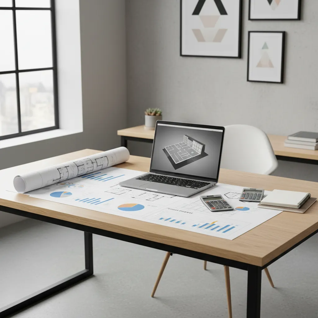 visual layout showing labor and material cost breakdown for home construction