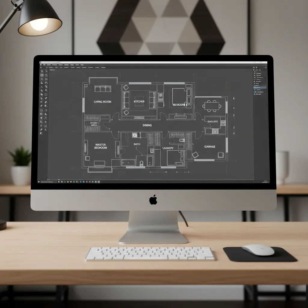 digital floor plan created using residential building software