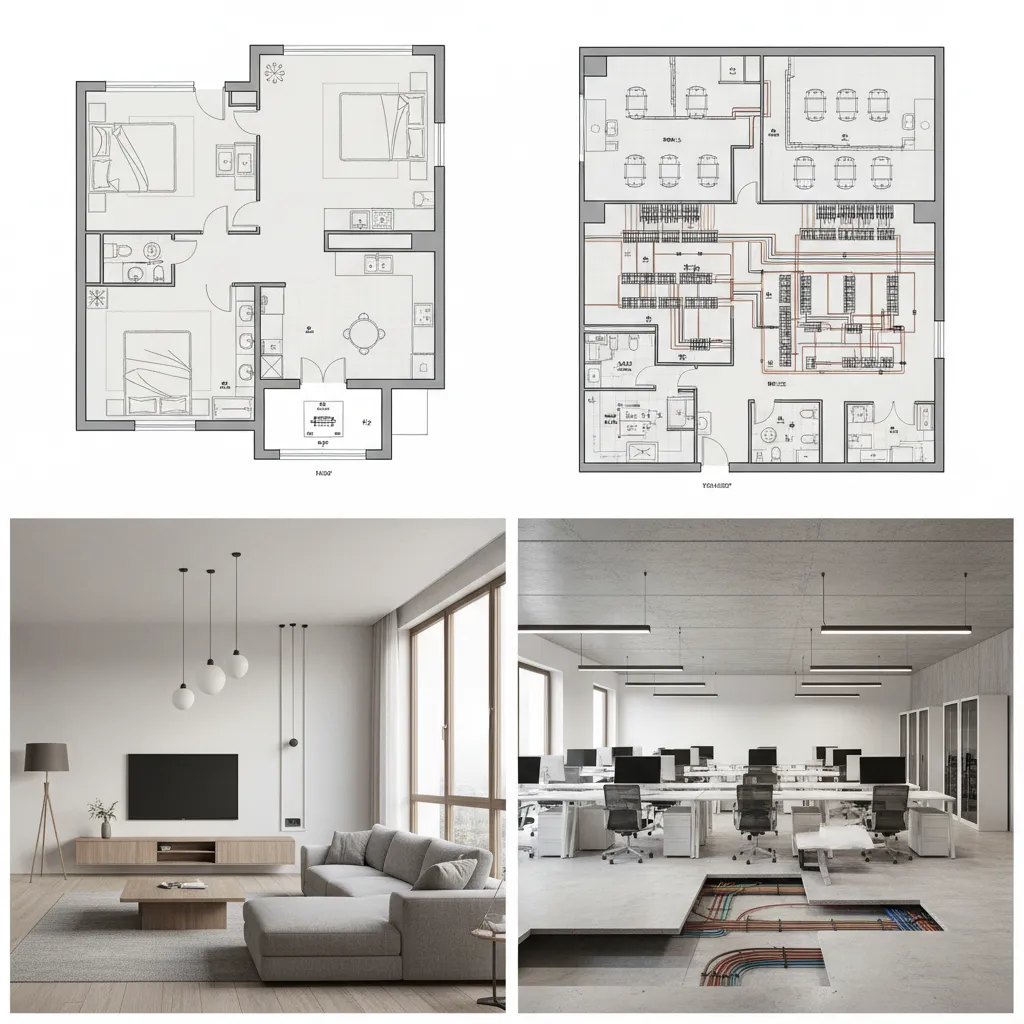 Electrical Floor Plan Requirements for Residential vs Commercial Buildings