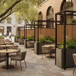 How Restaurants and Cafés Use Patio Dividers in Small Outdoor Seating Areas