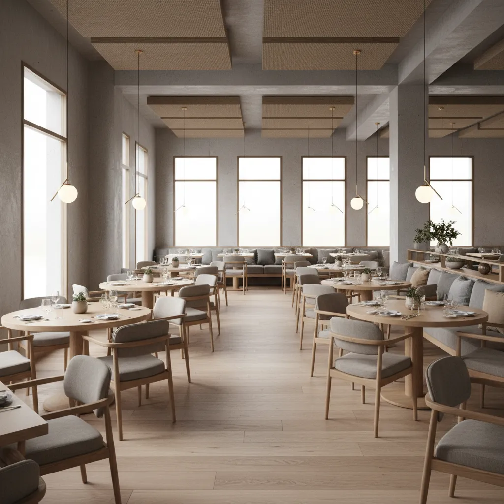 restaurant table spacing showing comfortable seating distance