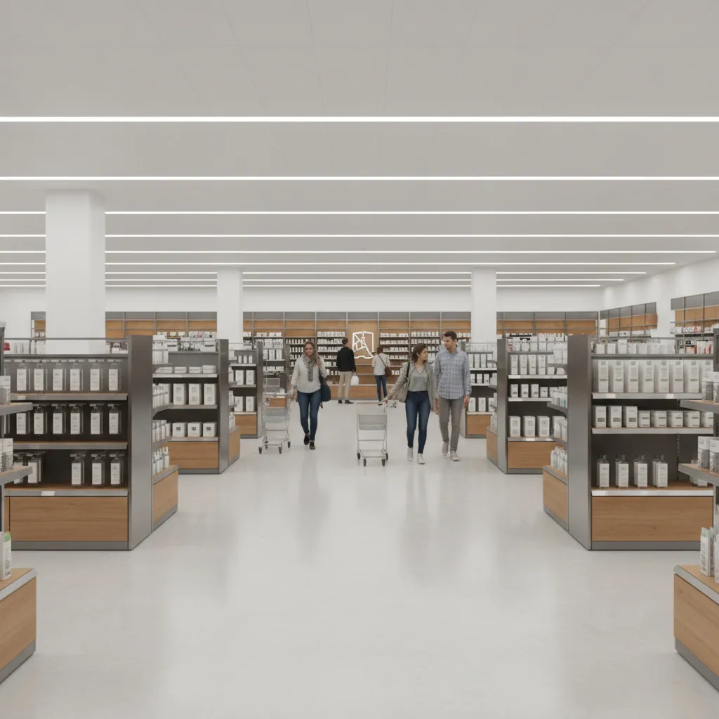 retail store aisles designed for smooth customer traffic flow