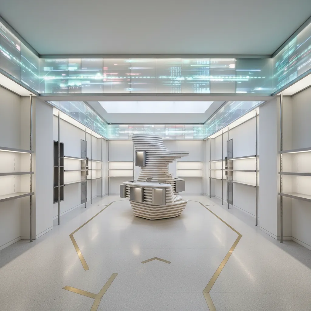 Simple Store Floor Plan, Near-Future Clarity: Retail as an Interface: Minimal Paths, Maximum Signal