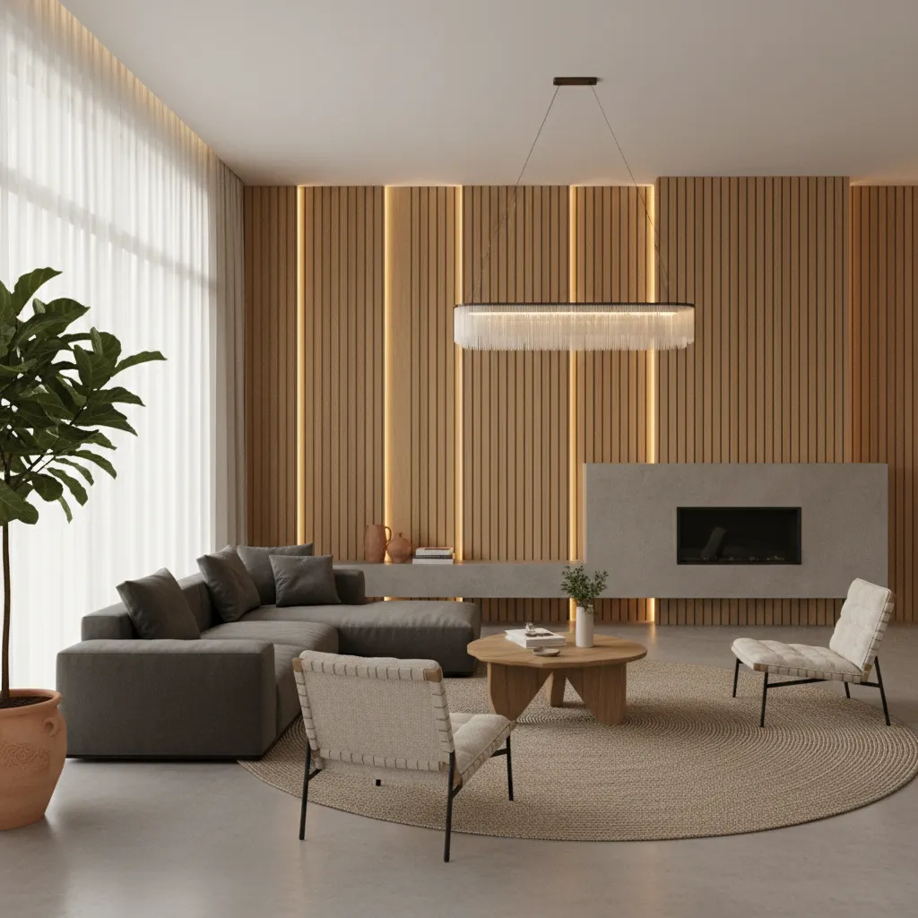 Revestimiento de paredes en diseño de interiores