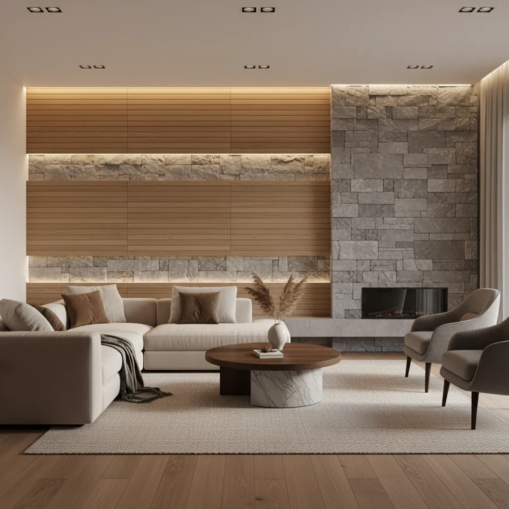 Revestimientos decorativos para paredes de interior