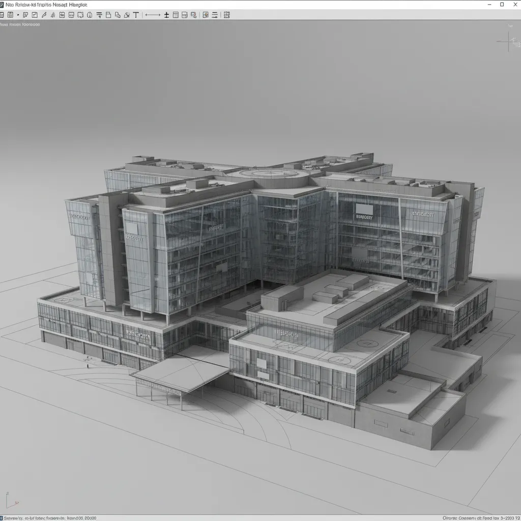 Optimizing Large Hospital 3D Models in Rhino for Performance and Accuracy