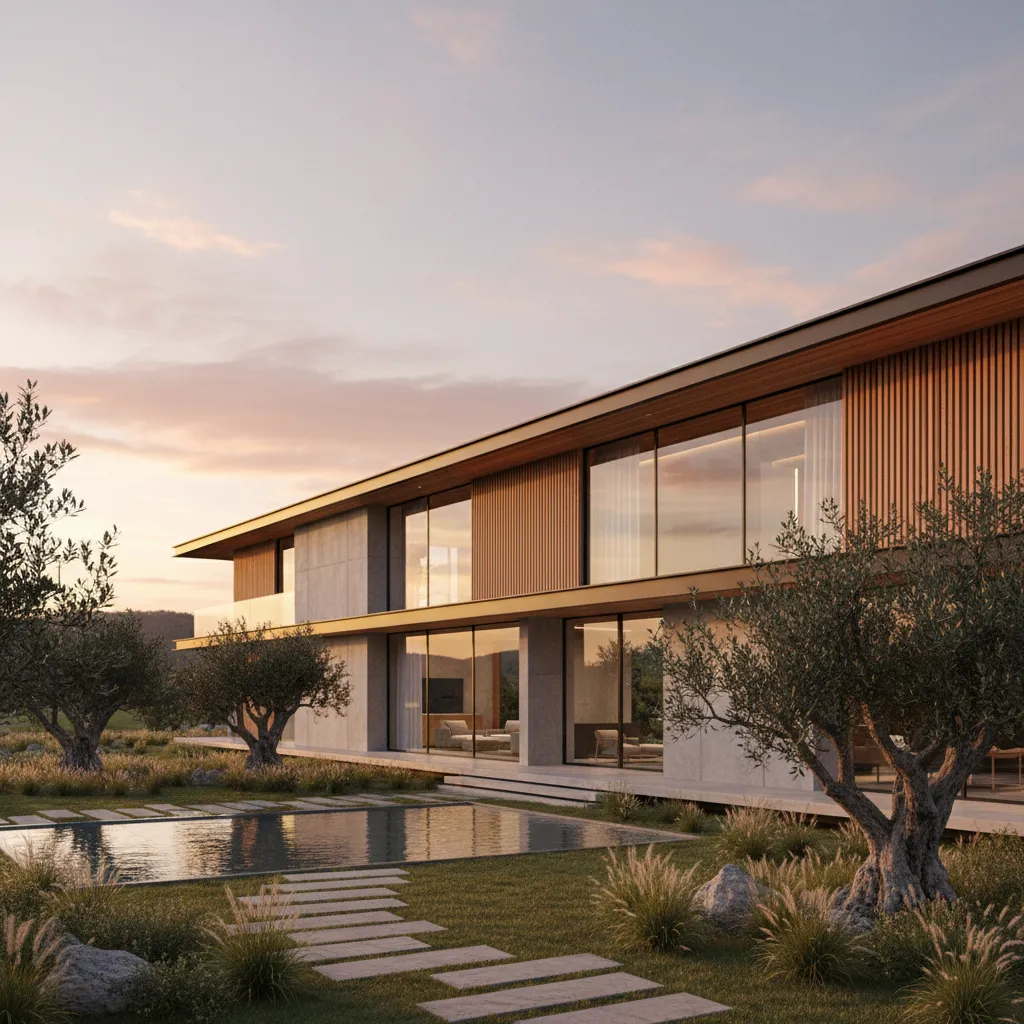Photorealistic architectural rendering created using Rhino and V-Ray