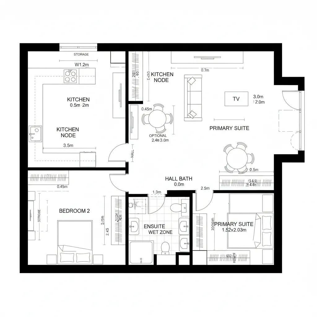 Ring Circuit Two-Bed