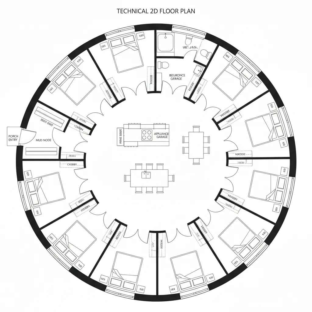 Ring of Rooms + Commons as Processor