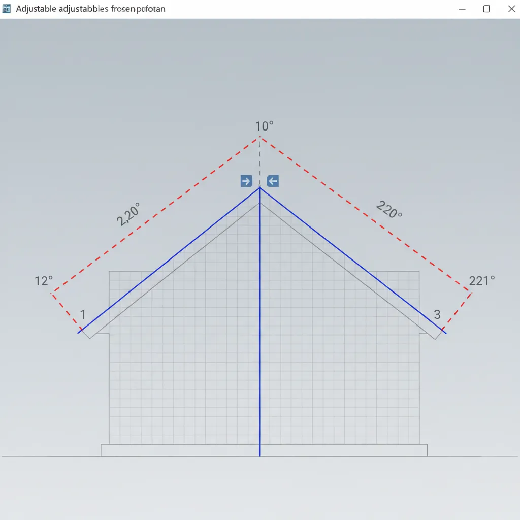 Digital roof layout with adjustable pitch lines