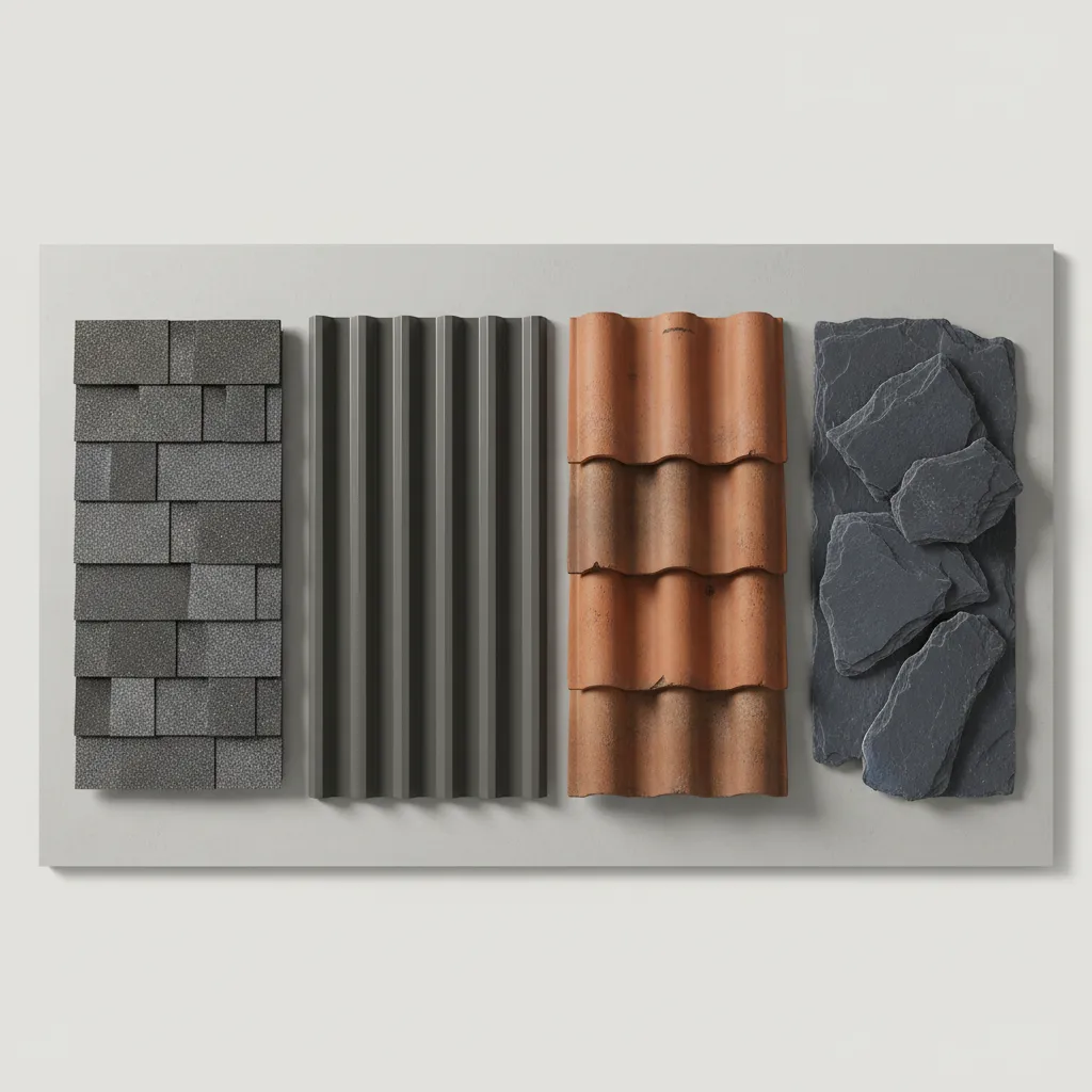 Overview of asphalt, metal, tile, and slate roofing materials