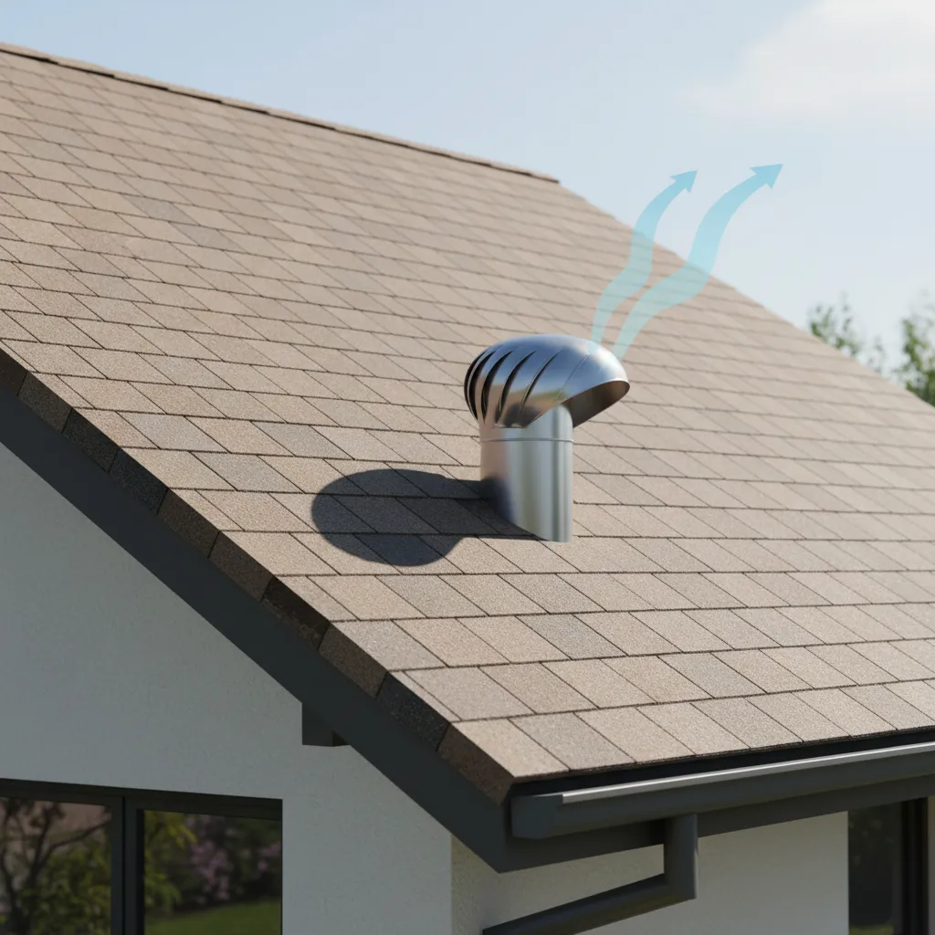 roof ventilation placement example showing vent near ridge for better airflow