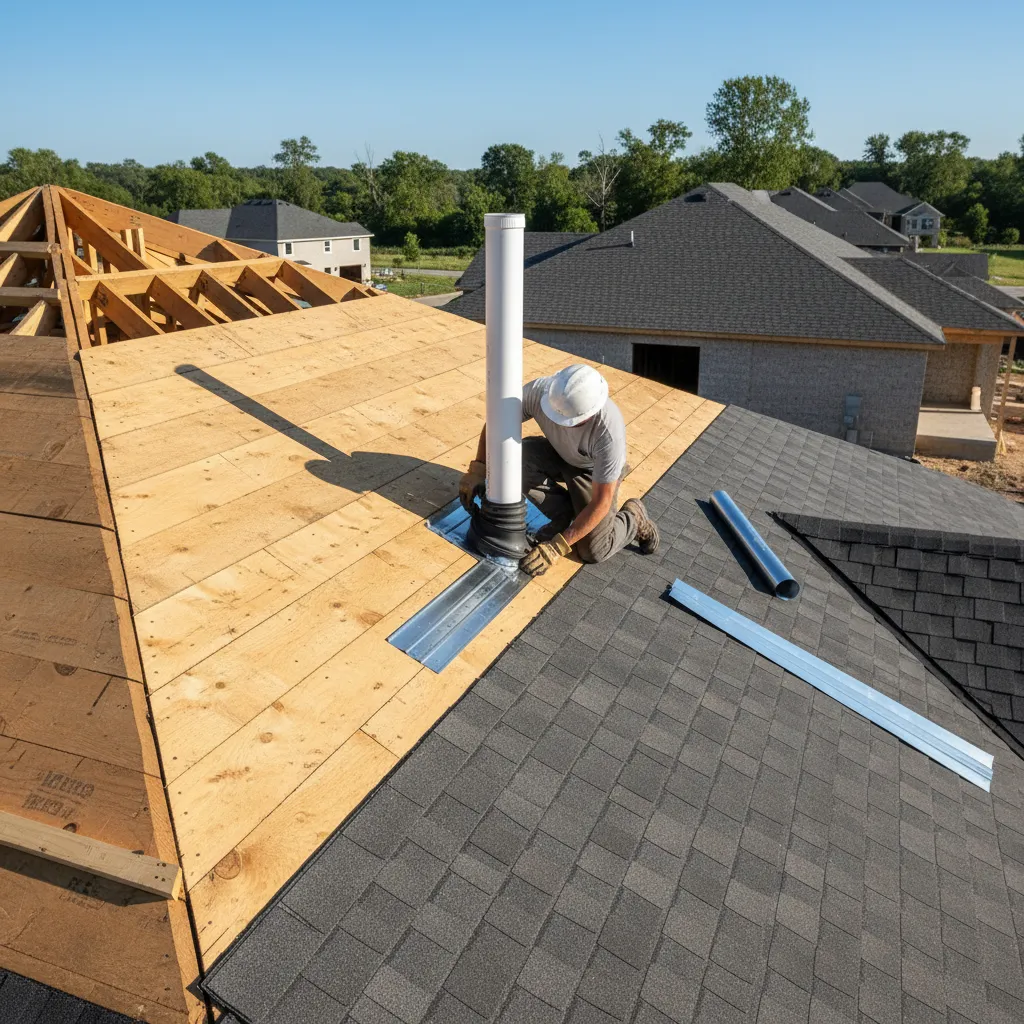 How Roofers and Plumbers Coordinate Vent Pipe Height in New Construction