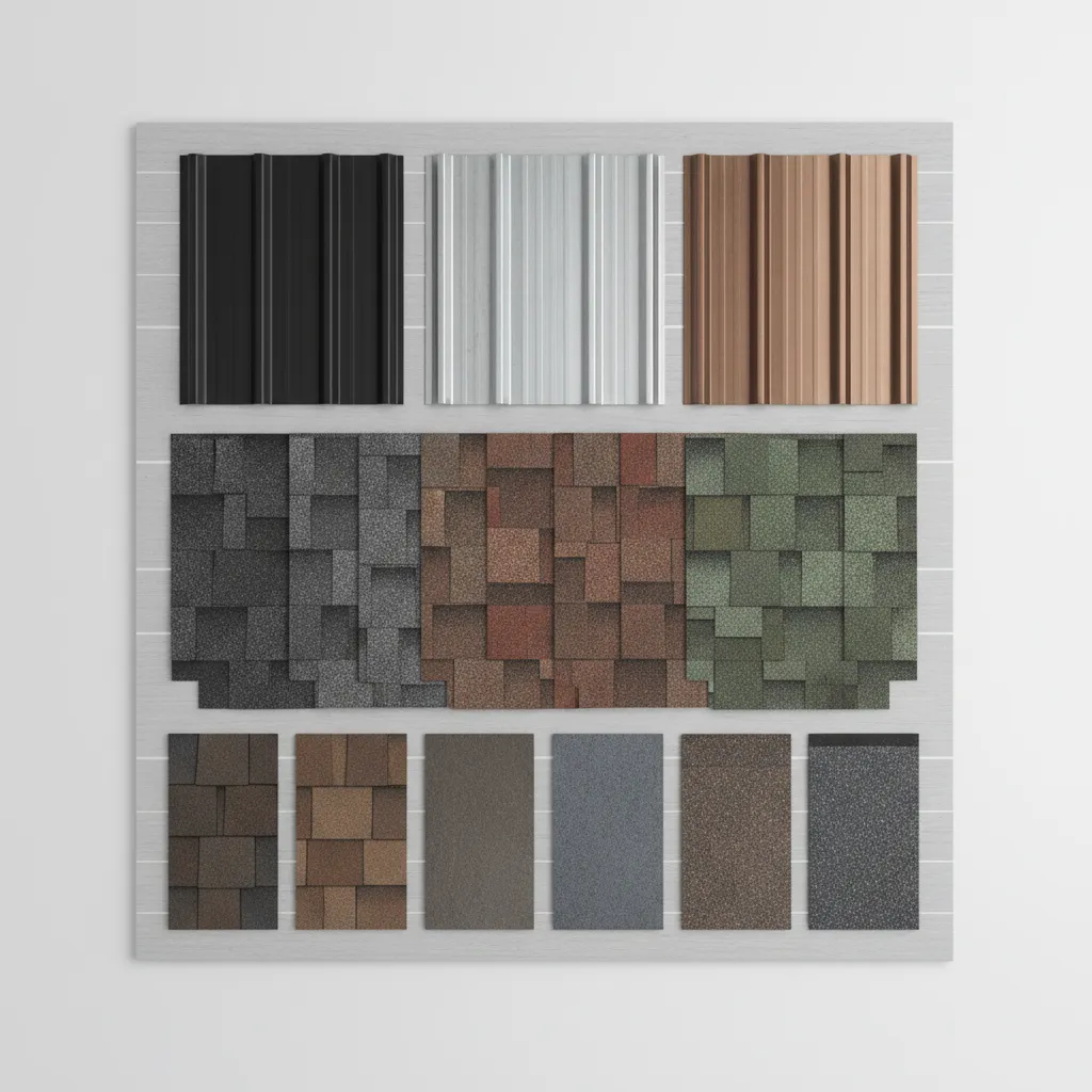 Comparison of asphalt shingles metal roofing and composite roofing materials