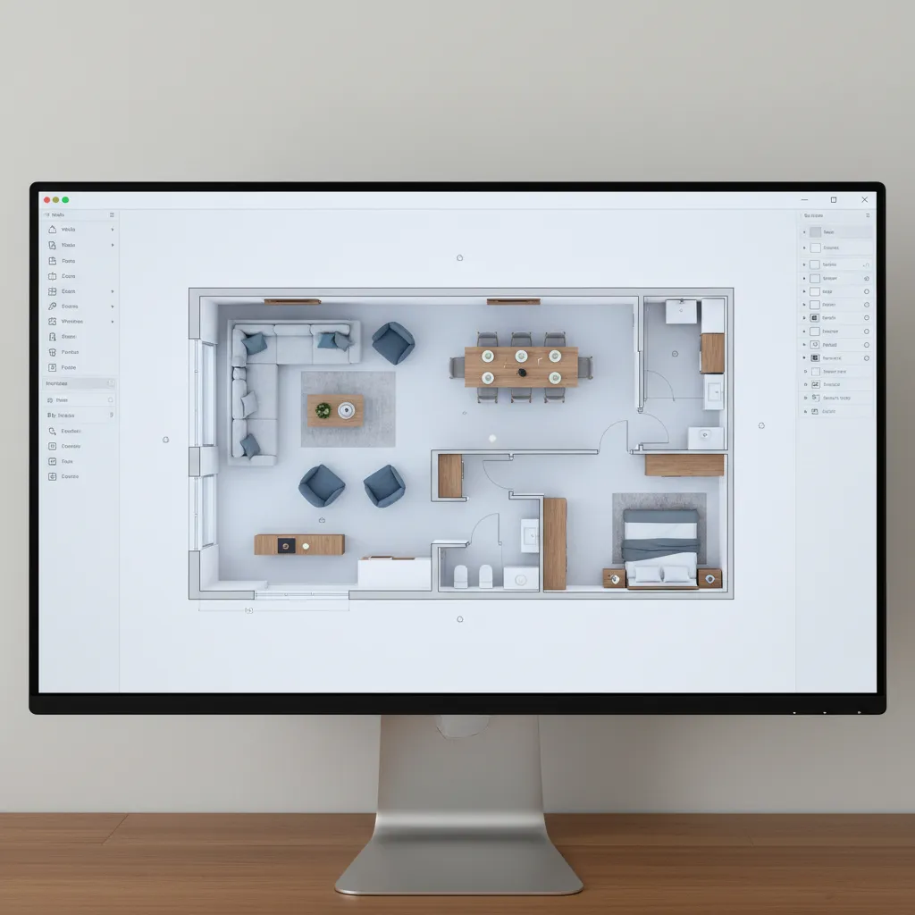 Step by step digital room layout planning using home design software