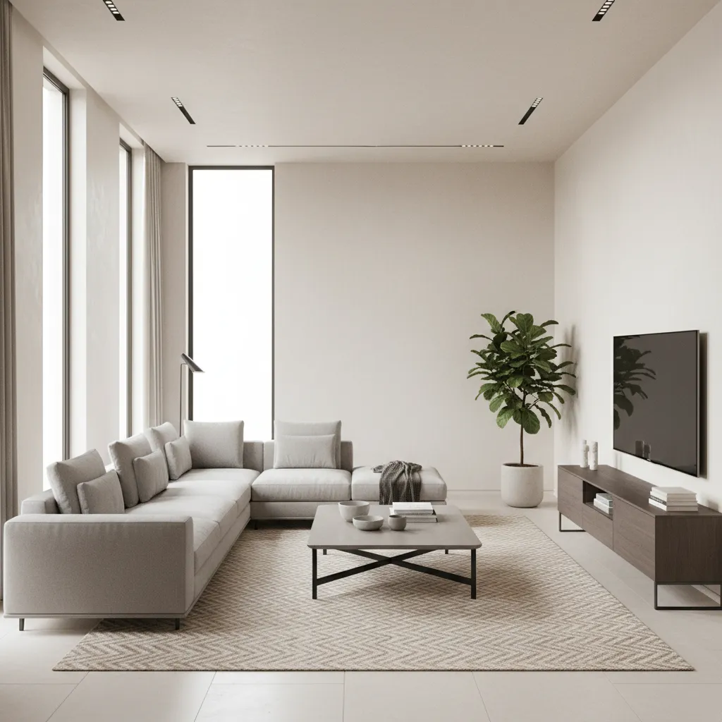 Modern living room furniture layout visualized in a digital room planner