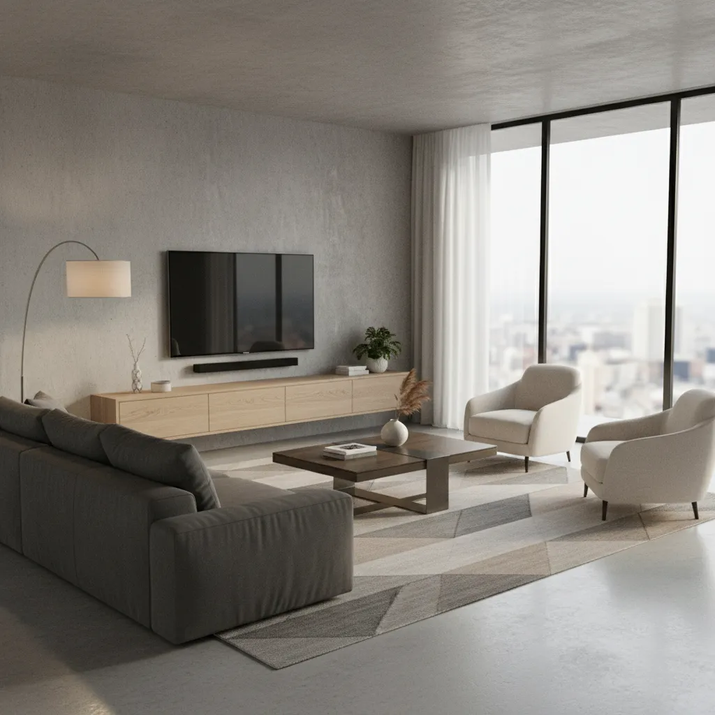 Bố trí nội thất phòng khách bằng công cụ thiết kế 3D