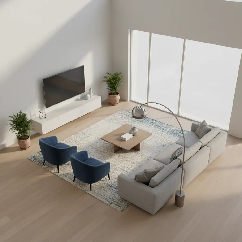 3D room layout visualization created in home design software