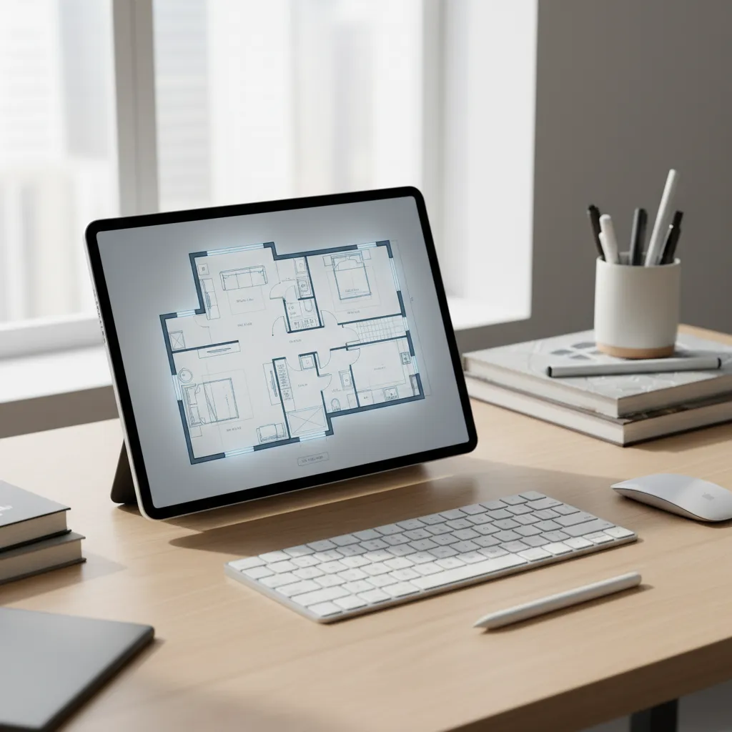 mobile app generating floor plan after scanning a room