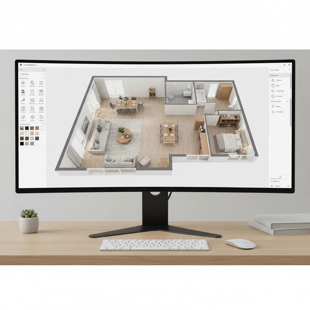 Planificación digital de la distribución de una habitación