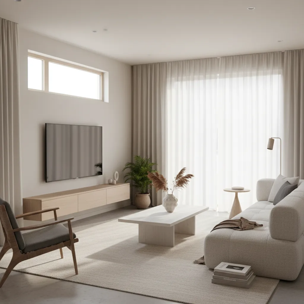 Ruang keluarga rumah minimalis modern