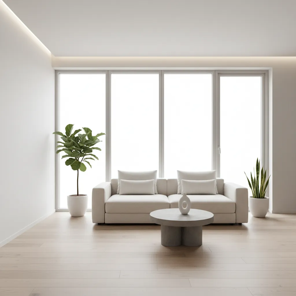 Ruang tamu rumah modern dengan desain minimalis