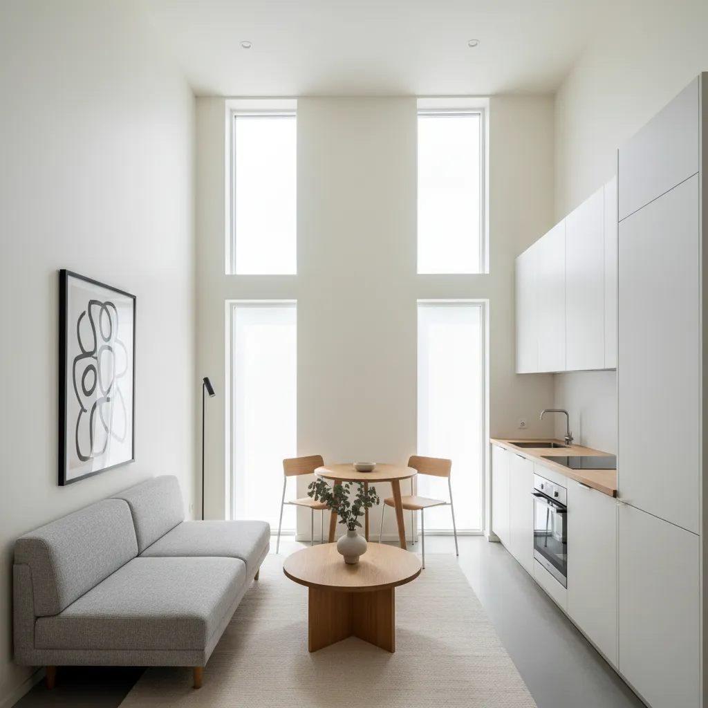 Interior rumah kecil dengan konsep ruang terbuka