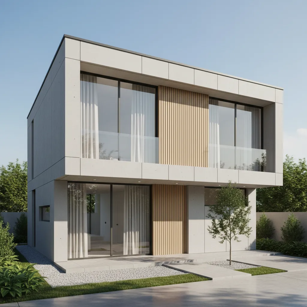 Desain rumah 10x10 dua lantai modern