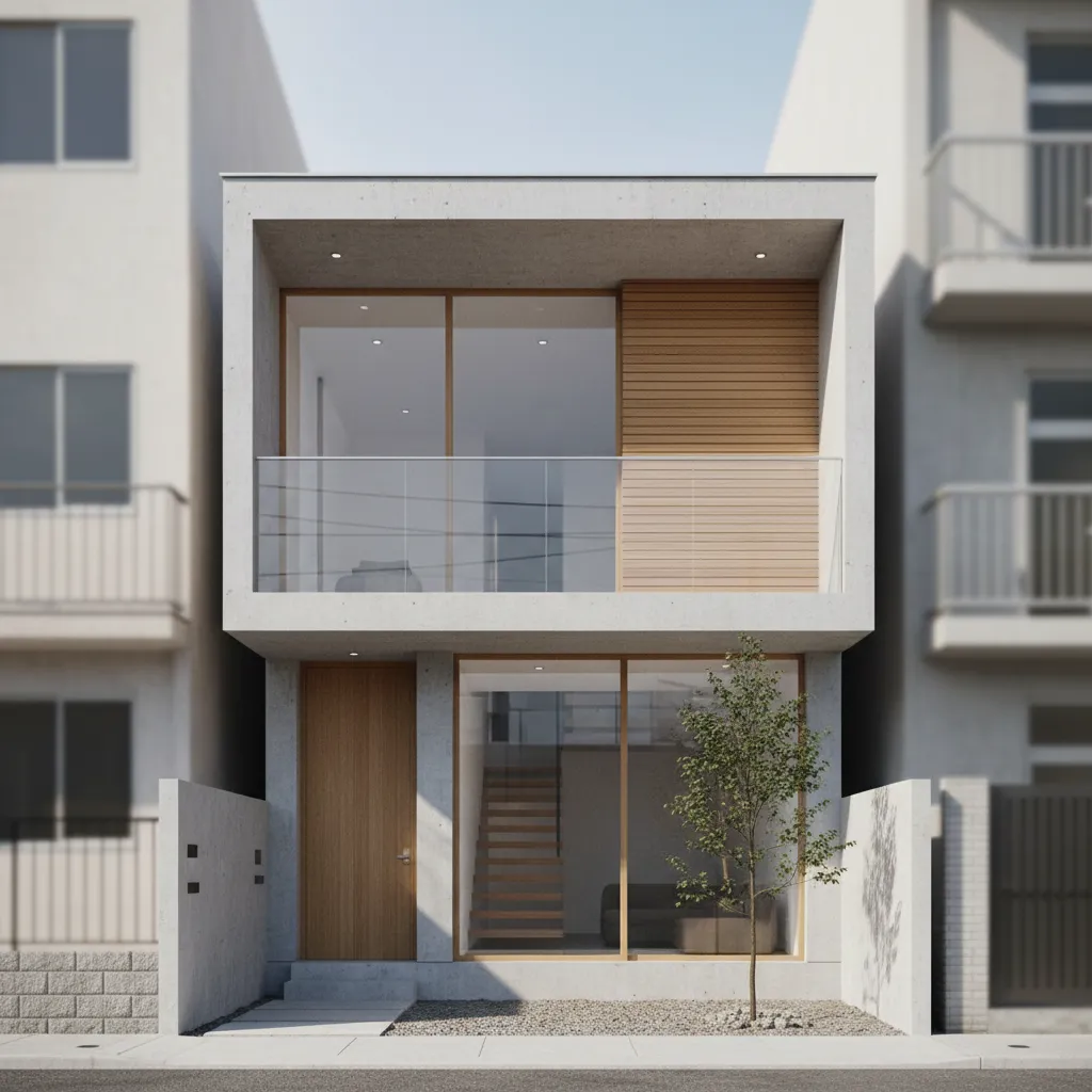 Desain rumah dua lantai pada lahan 3x9 meter