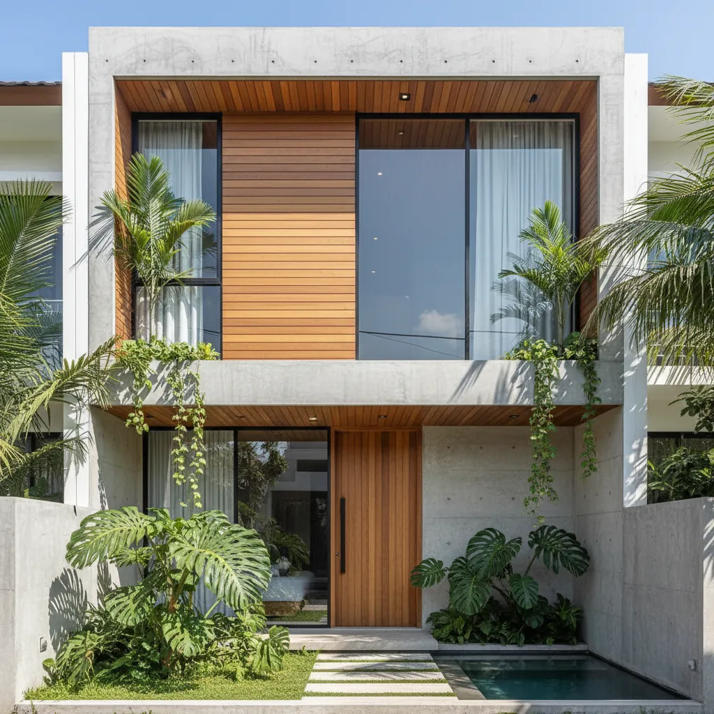 Desain rumah dua lantai di lahan 5x20 meter