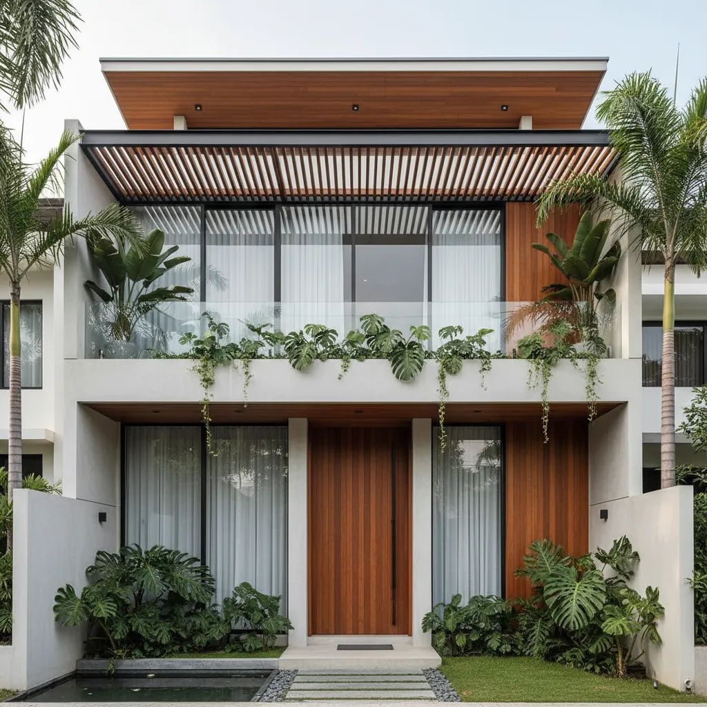 Rumah dua lantai di lahan 8x20 meter