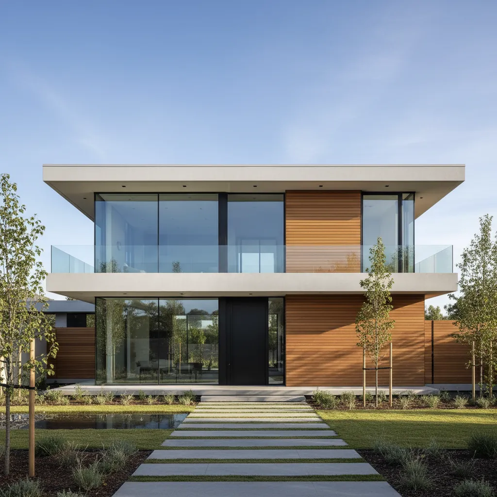 Rumah dua lantai dengan desain modern minimalis