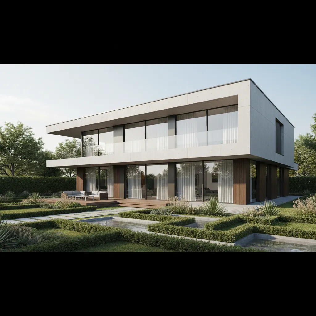 Rumah dua lantai di lahan luas