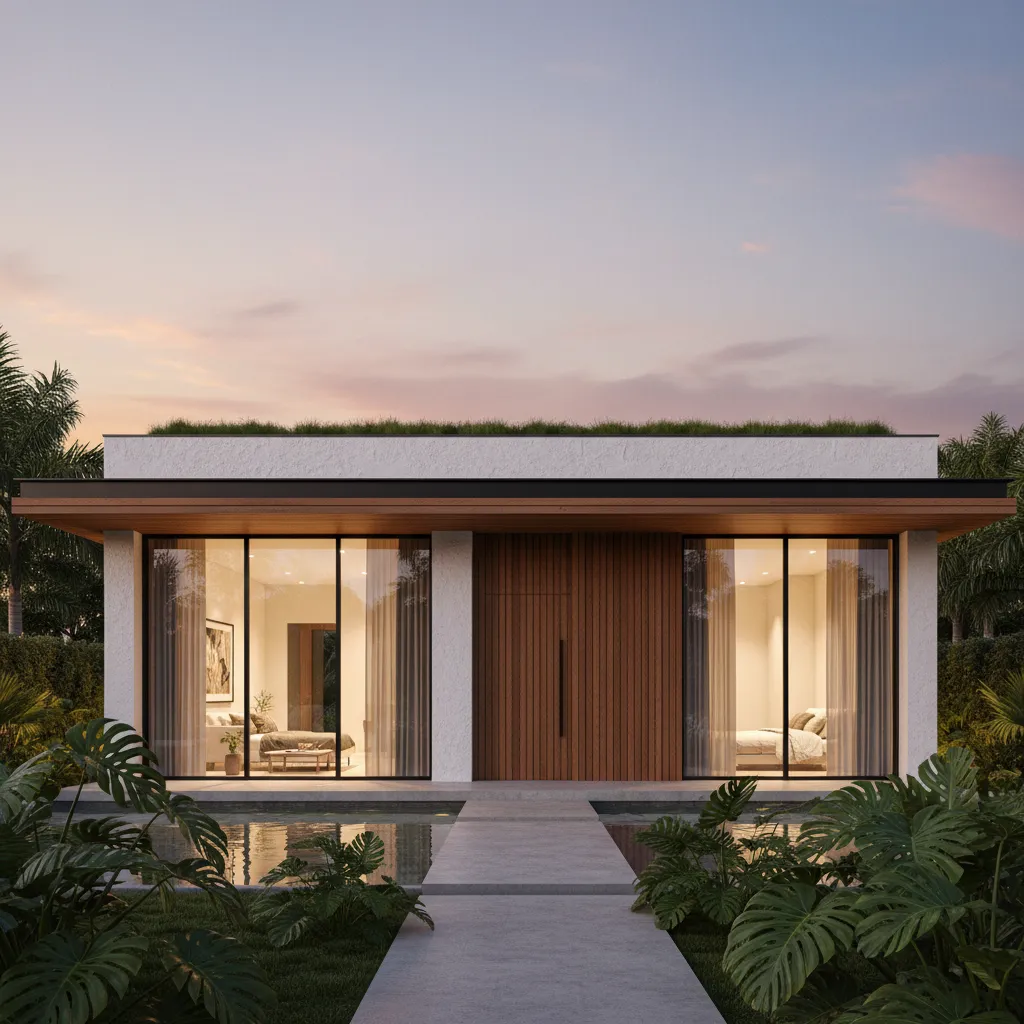 Visualisasi rumah kecil ukuran 7x10 minimalis
