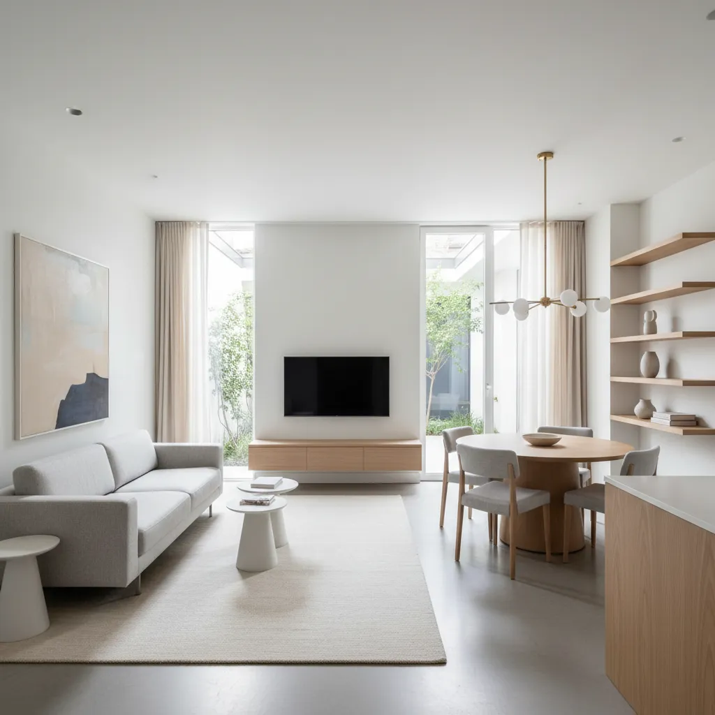 Interior rumah kecil dengan konsep open space