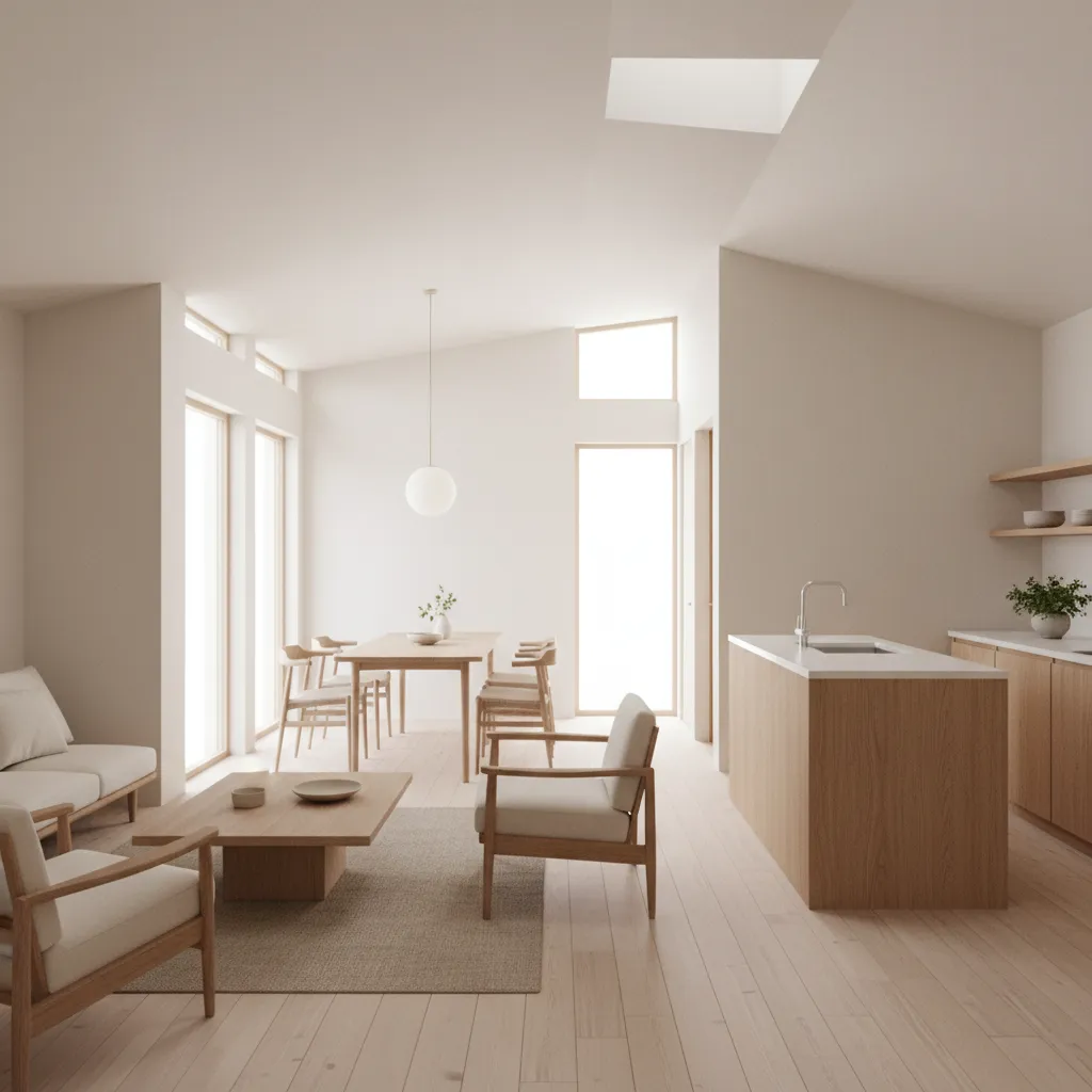 Interior rumah kecil yang terasa luas dengan desain minimalis