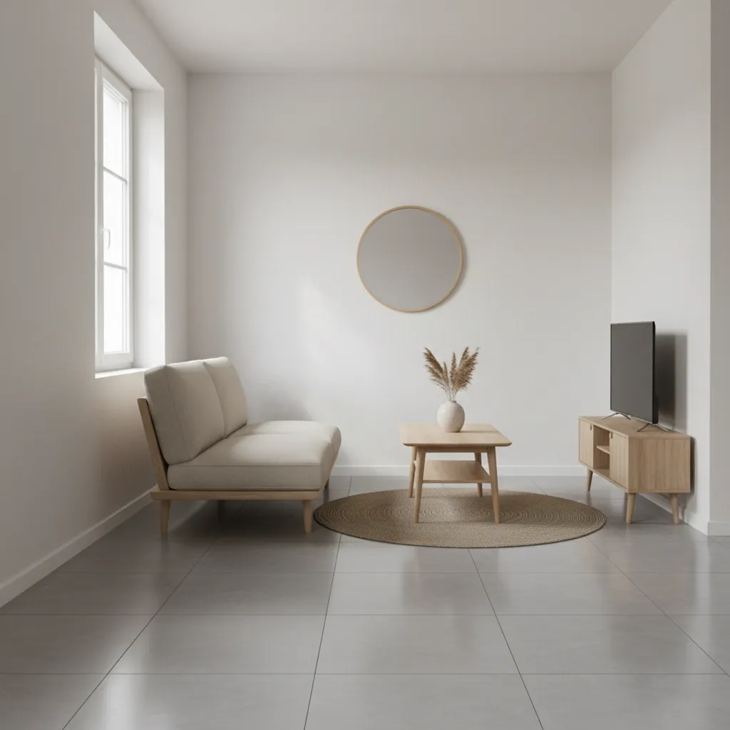 Interior rumah kecil dengan finishing sederhana