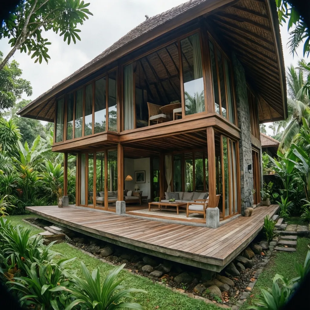 Rumah modern dengan inspirasi desain tradisional