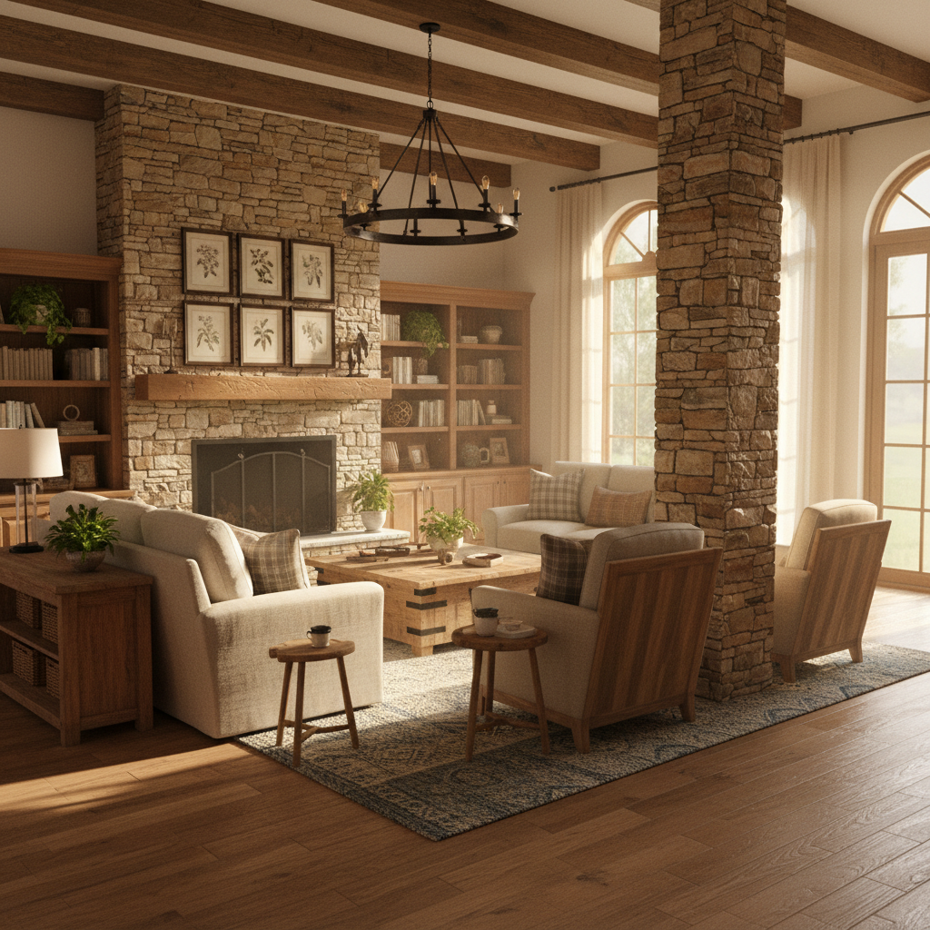 Living Room Column Decoration: Fix an Awkward Pillar