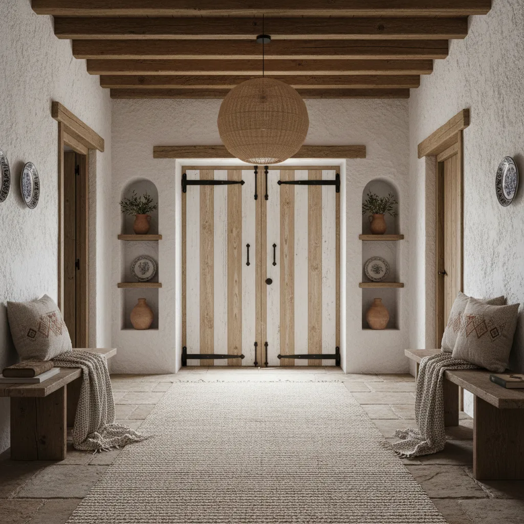 Diseño de puertas rústicas de interior blancas o beige