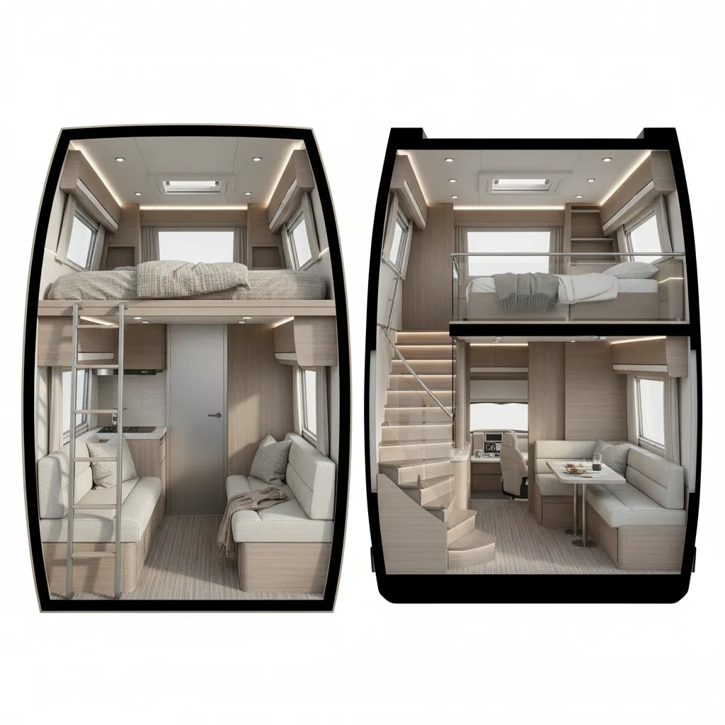 RV With 2nd Floor vs Double-Decker RV Key Design Differences