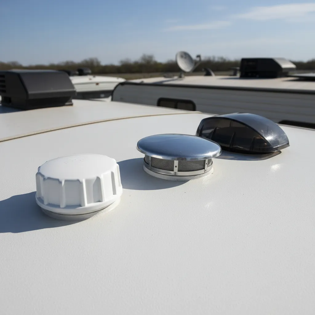 RV Vent Cap Materials Compared: Plastic vs Aluminum vs Aerodynamic Covers
